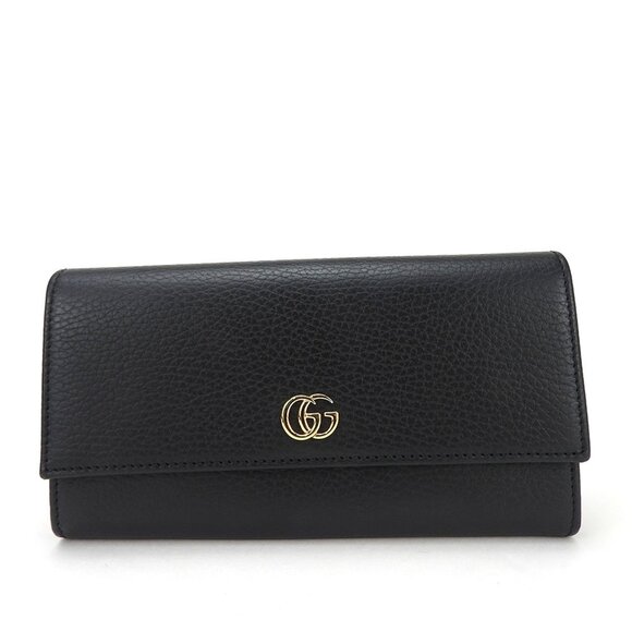 GUCCI Black Leather GG Marmont Wallet - Picture 1 of 7
